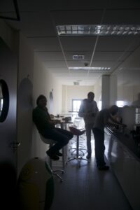 worker taking a relaxed break at the office