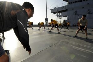 Older adults in an exercise class
